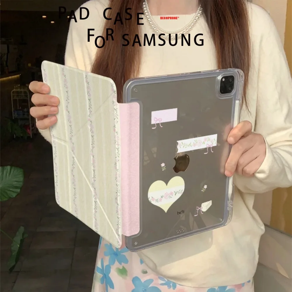 Yellow Floral 3+Y-Fold Tablet Case