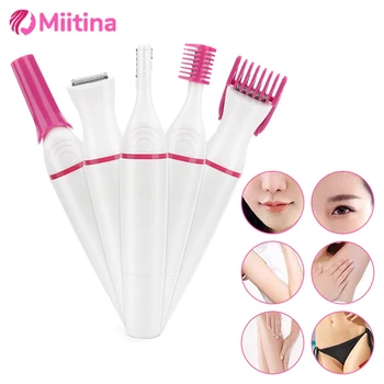 5 in 1 corpo rimozione dei peli epilatore trimmer donne bikini capelli gamba capelli portatile donne indolore rasoio rasoio strumento cura 1