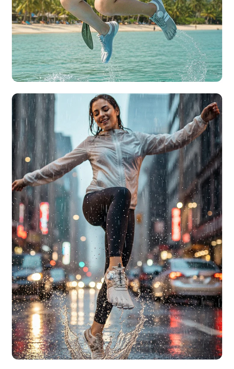 GallonShark Quick-Lace Five Finger Barefoot Shoes for Men & Women | Non-Slip for Yoga, Walking, Water Sports & Fitness