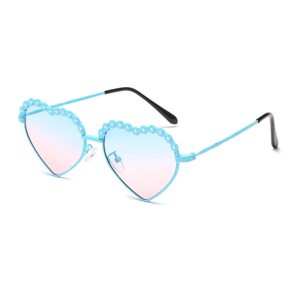 Fashion Kids Sunglasses Polarized Metal Frame Sun Glasses Girls Boys Heart Flower Children Mirror Baby Eyeglasses Uv400