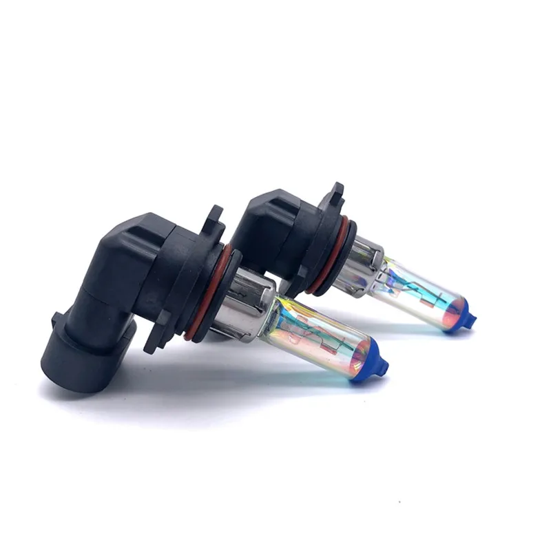 2Pcs 9006 12V55W 레인보우 블루 플라즈마 P22d HB4 자동차 석영 할로겐 전구 안개 램프 자동차 헤드 램프