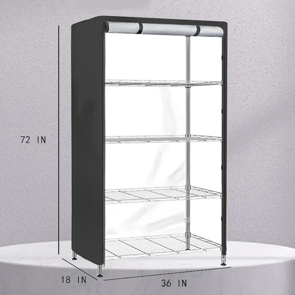 Waterproof Rack Storage Shelving Unit Dust Cover See Through Fits Racks 36"L X 18"W X 72"H Furniture Accessories