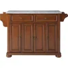 Alexandria Kitchen Island With Solid Grey Granite Top Storage Cabinets for Living Room Sideboard Classic Cherry Cabinet the Home 2