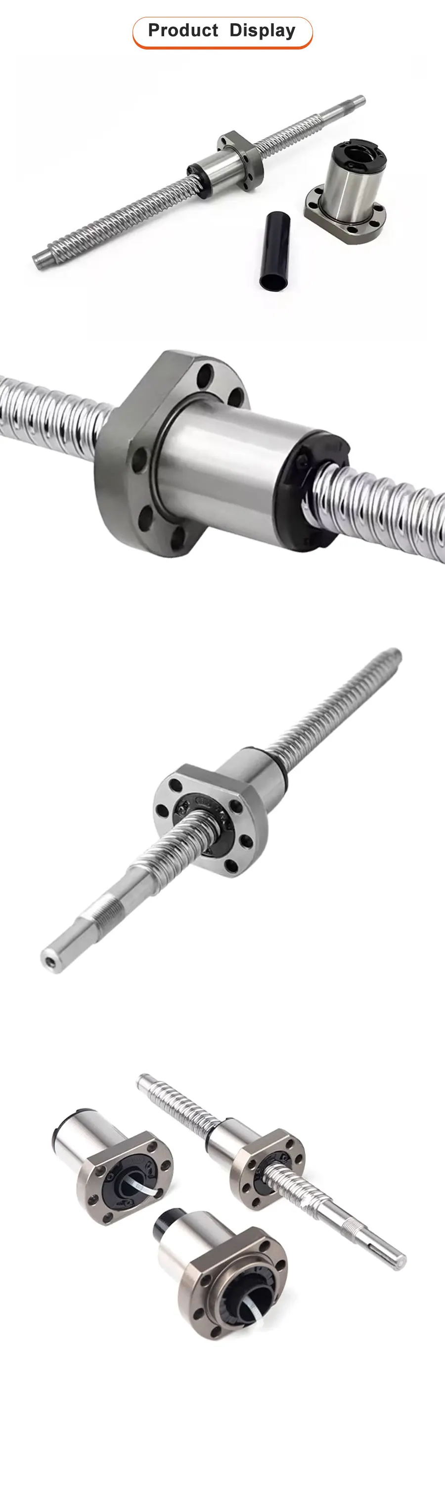 1-teiliges Kugelumlaufspindel-Set SFS2005 SFS2010 SFS2020 mit geräuscharmer Kugelmutter, Länge 150mm-1500mm, mit bearbeiteten Enden, anpassbare CNC-Teile – Detail 9