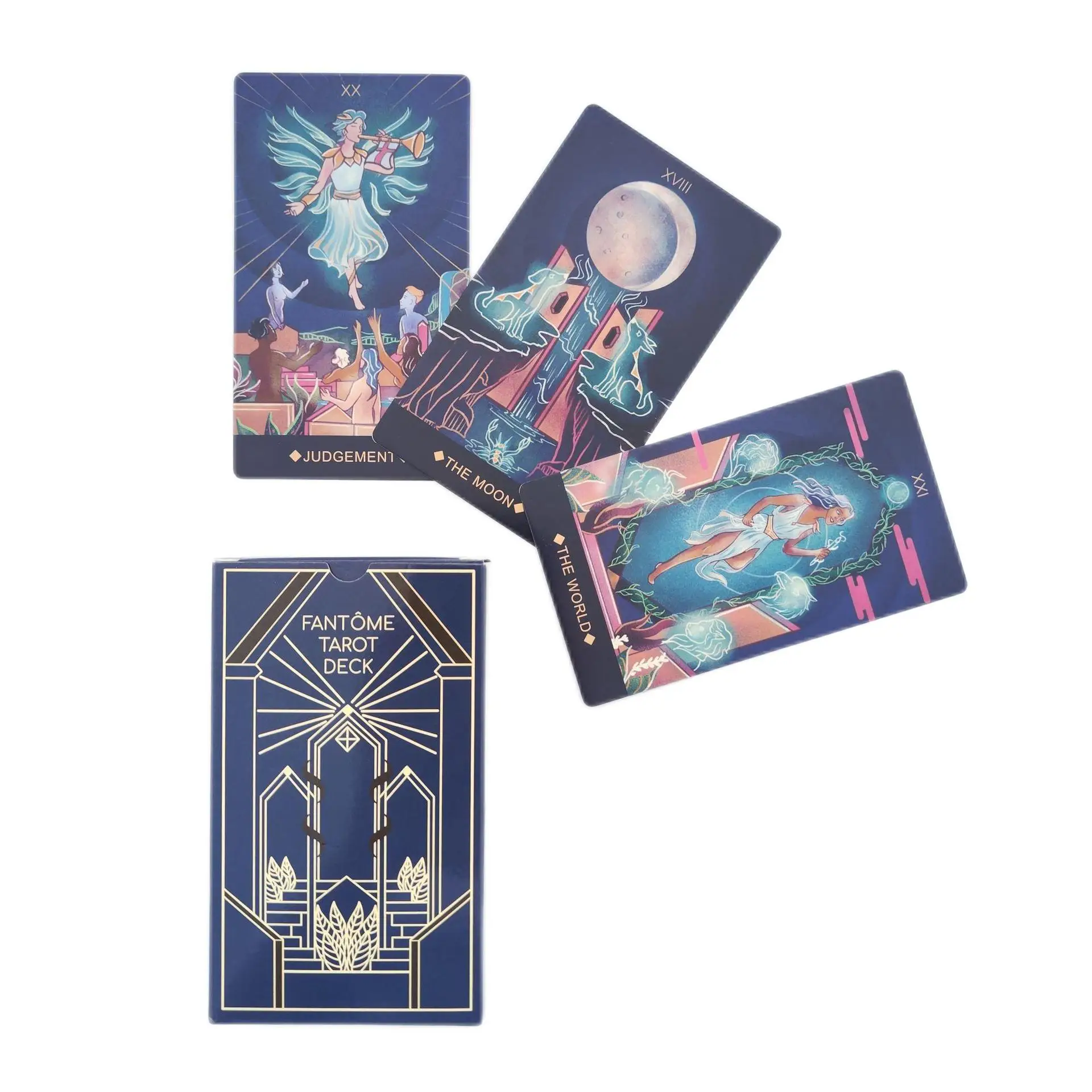 

12x7cm Tapo Fantome Tarot Deck 78 Cards with Paper Manual Guide Book Modern Witch Tarot Witchcraft Supplies for Altar