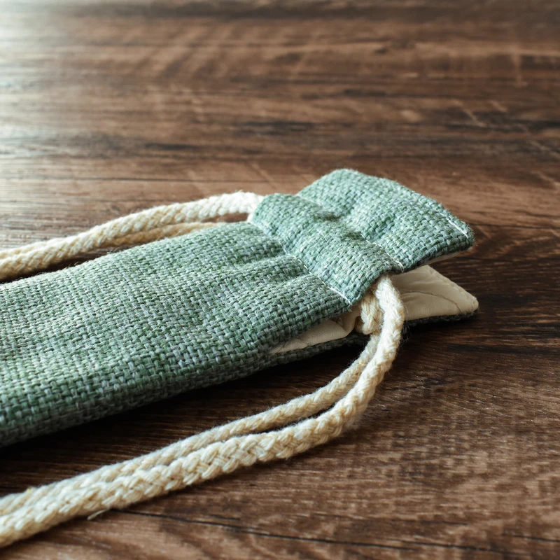 Solid Color Cloth Flute Bag Flute Storage Pouch Folk Style Bag Woven Musical Instruments Storage Container