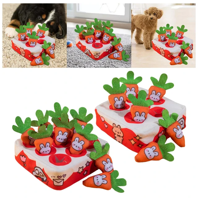 Carrot Plush Toy Dogs Sniff Mat Pet Feeder Interactive Dog Toys