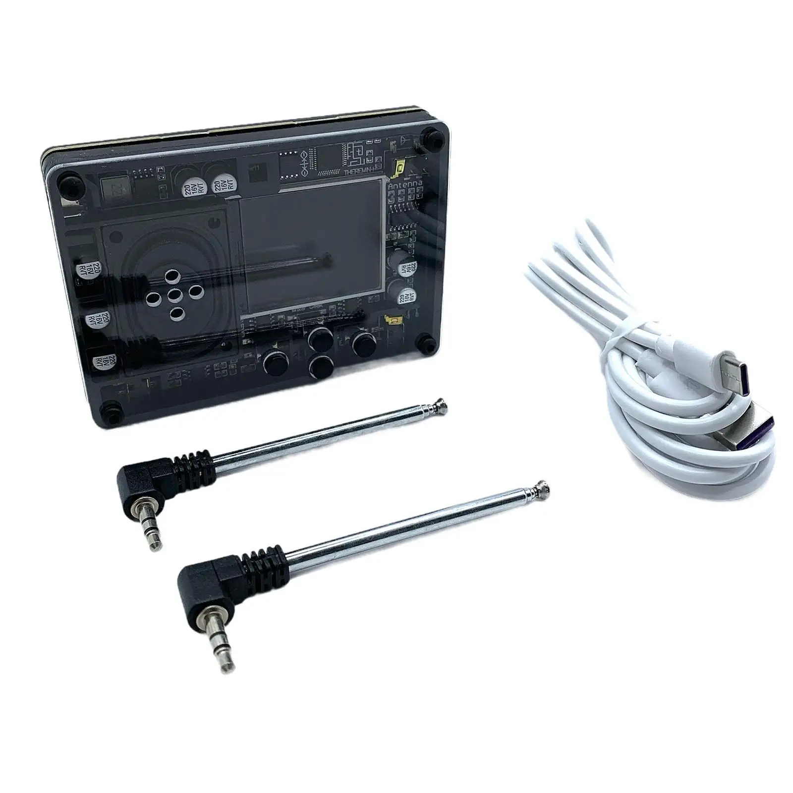 Mini Theremin Musical Module Music Lover Gift Detachable Antenna with Color Screen Display Built in Speaker Musical Instrument