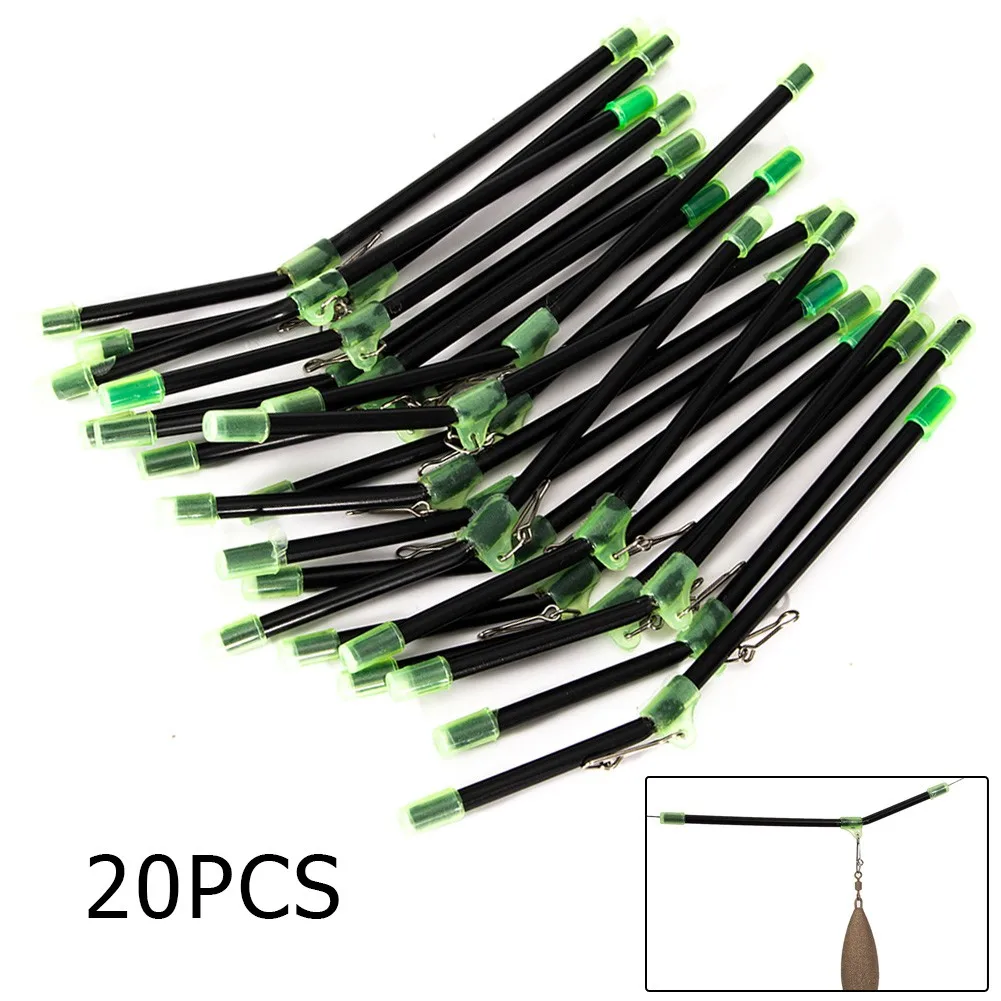 Description Picture 2 of item20pcs Sea Fishing Anti-Tangle Feeder Boom Luminous Anti Tangle Booms With Snap Tube Balance Connector Tackles Pesca Tools