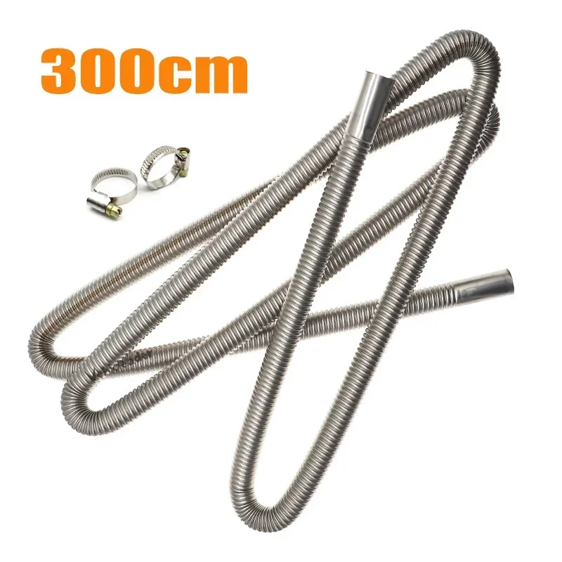 Car Air Parking Heater Exhaust Pipe 60-300cm With 24mm Muffler Silencer For Webasto Eberspacher