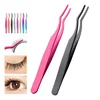 Professional False Eyelash Tweezers For Lashes Extension High Precision Anti-static Applicator Remover Nipper Clip Makeup Tools 1