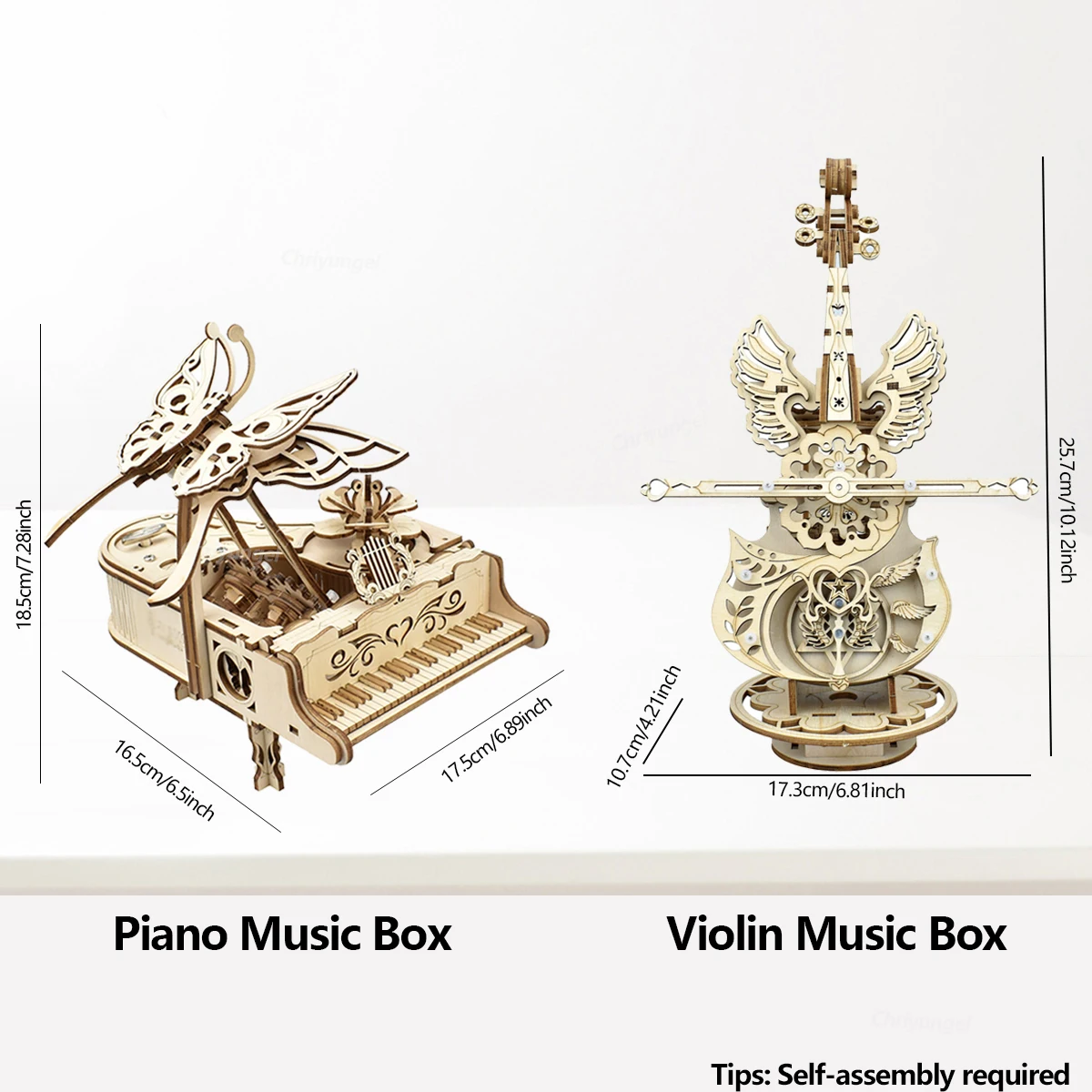3D Wooden Puzzle Music Box Piano DIY Kit – Creative Home Decor and Craft Gift