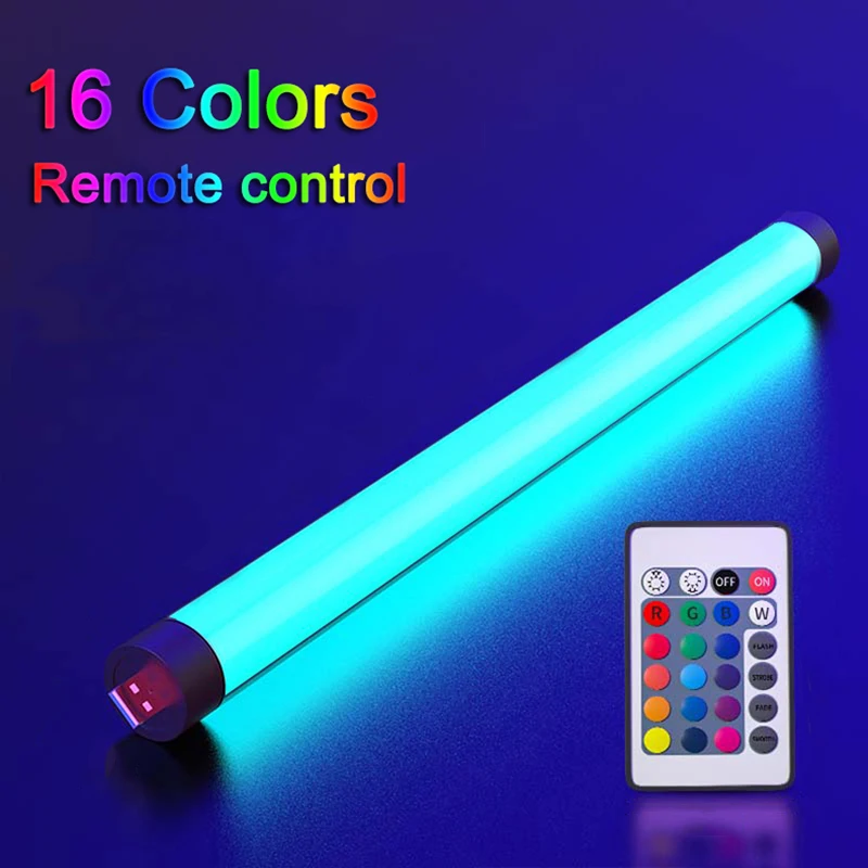 

LED Fill Light RGB Lamp Colorful Atmosphere Night Lights Portable Photography Lighting Stick USB Powered Selfie Lamp Live Beauty