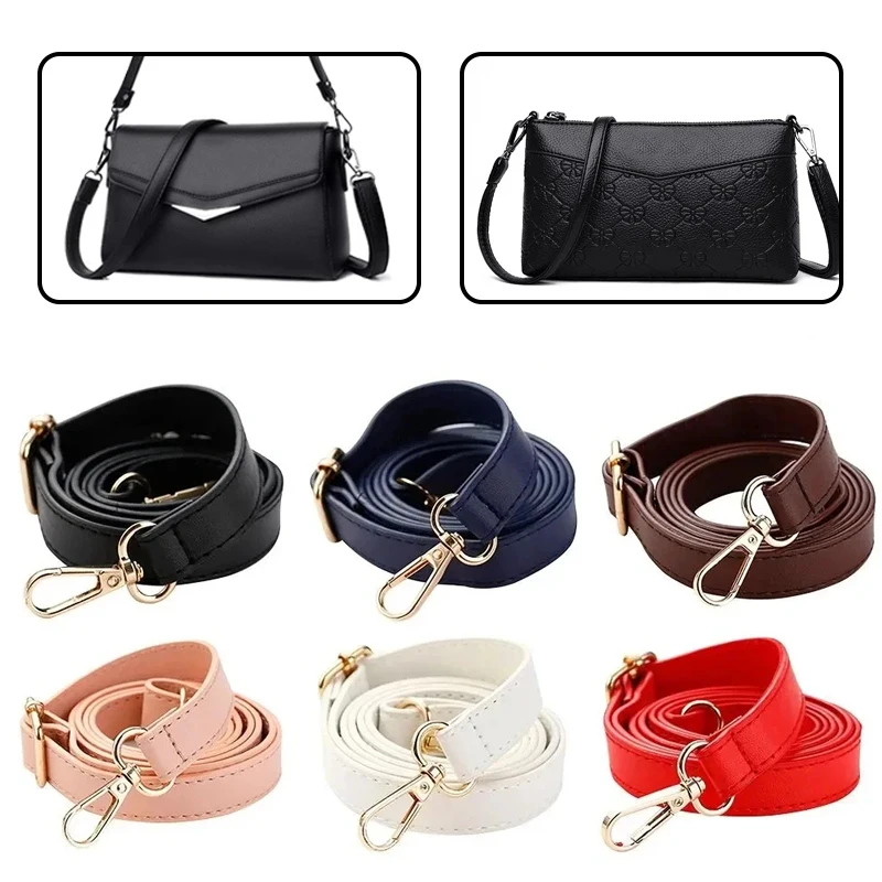 

NEW Detachable 130cm Leather Strap Adjustable Handbag Belts Crossbody Replacement Purse Handle Shoulder Bags Accessories