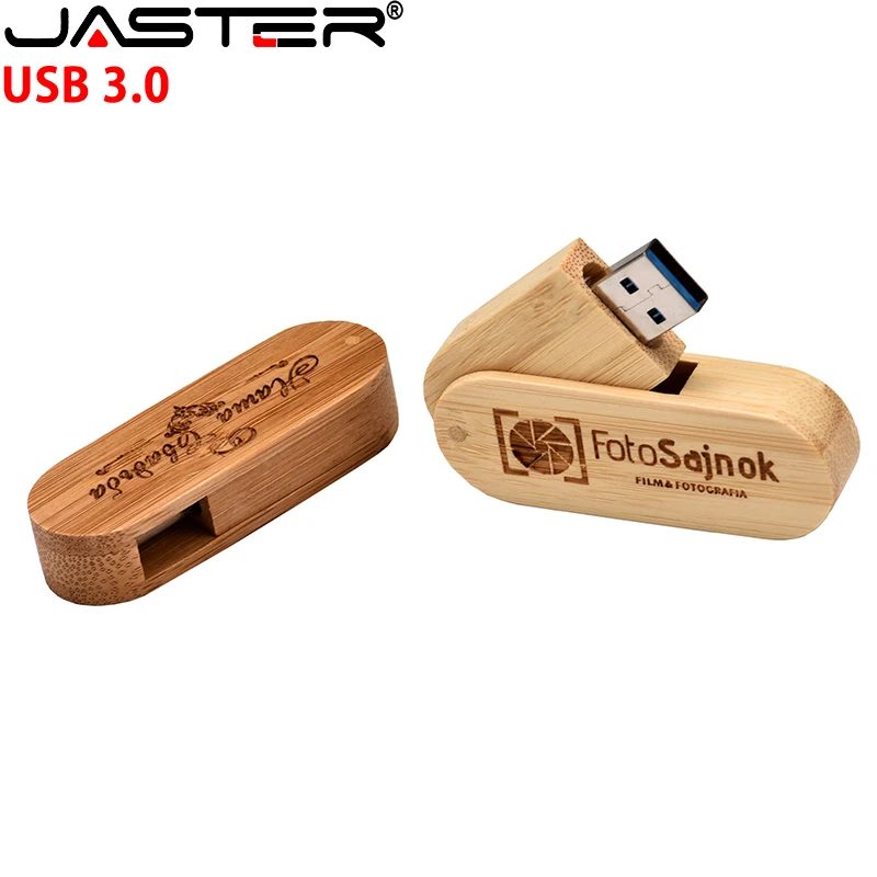 New Spin Wooden Usb 3.0 Flash Drive 64Gb Free Custom Logo Pen Drive 32G Gifts Key Chain Memory Stick 16Gb High Speed U Disk 8Gb