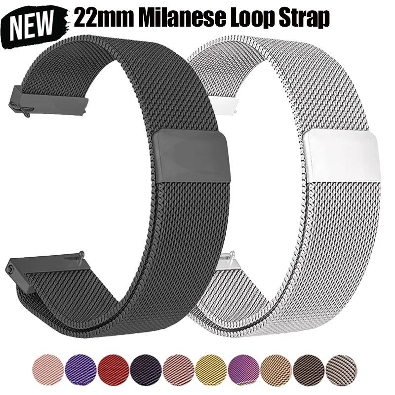 Sleek Milanese Loop Metal Watch Band (18mm, 20mm, 22mm)