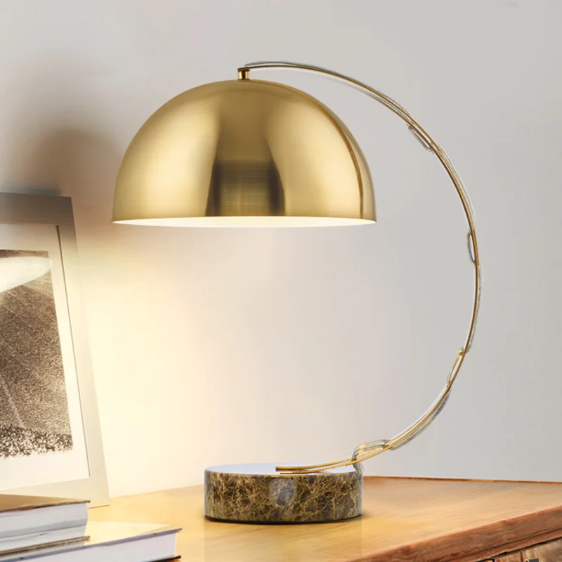 

Scandinavian Post LED Table Lamp Modern Light Luxury Gold Table Lamp Study Bedroom Bedside Lamp Living Room Decorative Lamp