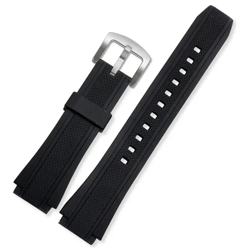

HAODEE For Casio 5119 EF-552S pecial silicone watch strap sports waterproof silicone watch bracelet Convex mouth 20mm Black