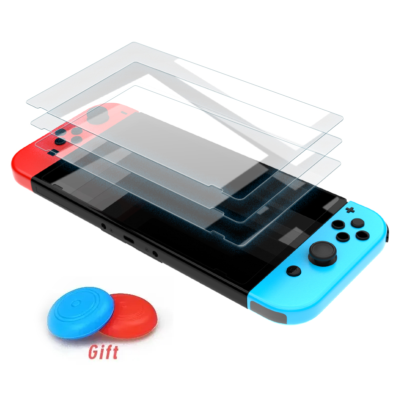 HD Tempered Glass for Nintendo Switch Screen Protector Compatible Nintendo Switch Clear Transparent 9H Protective Film