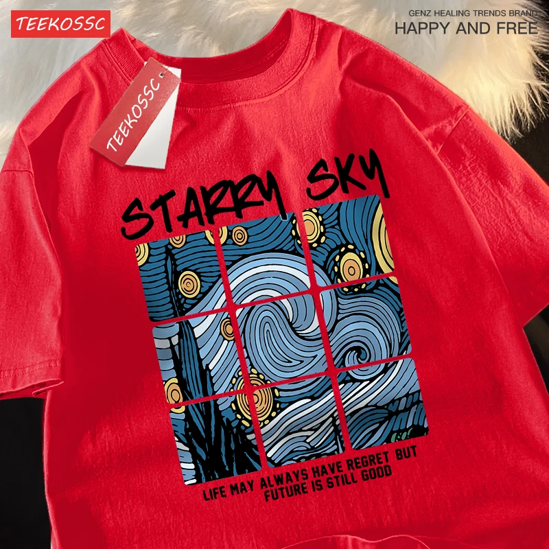 Starry Sky Blue Galaxy Unisex Fashion Loose Fit T-Shirt