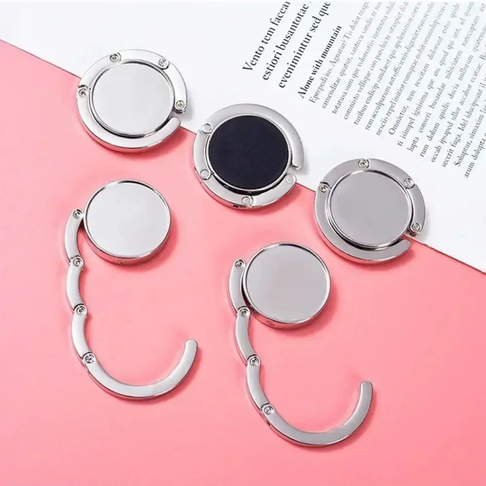 3pcs Storage Rack Hooks Handbag Hooks Leather Hanging Hooks Portable Folding Table Bag Holders Metal Practical Hanging Hooks