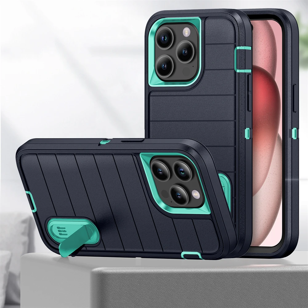Luxury Shockproof Holder Phone Case For iPhone 15 16 Pro Max 14 13 12 ...