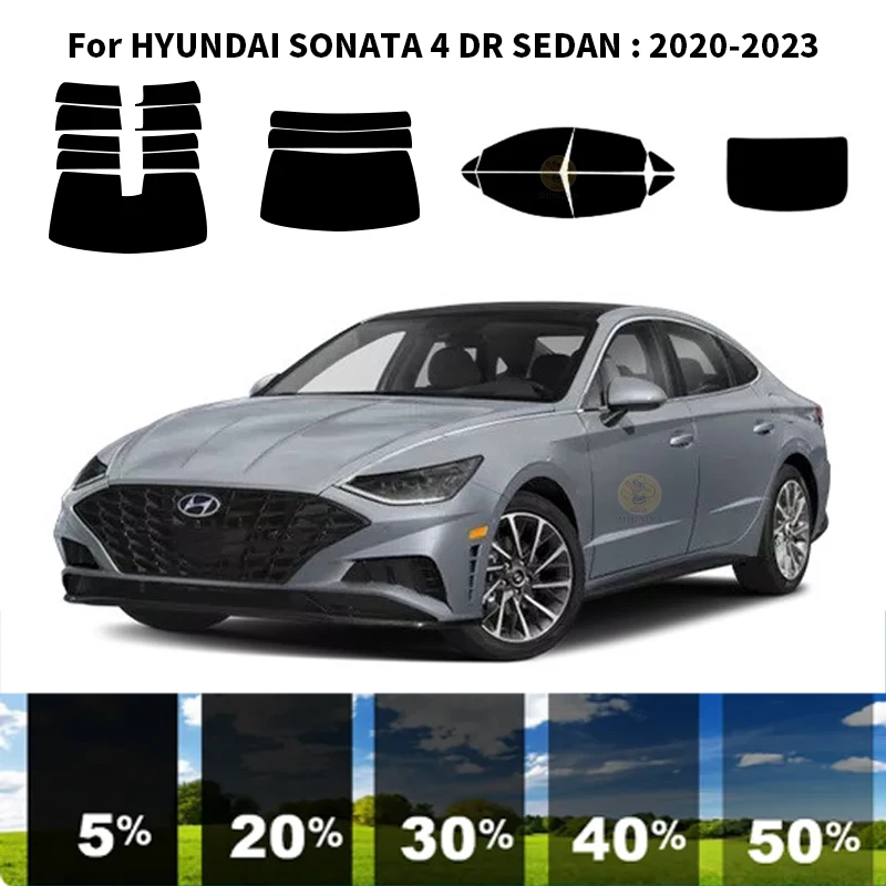 

Precut nanoceramics car UV Window Tint Kit Automotive Window Film For HYUNDAI SONATA 4 DR SEDAN 2020-2023