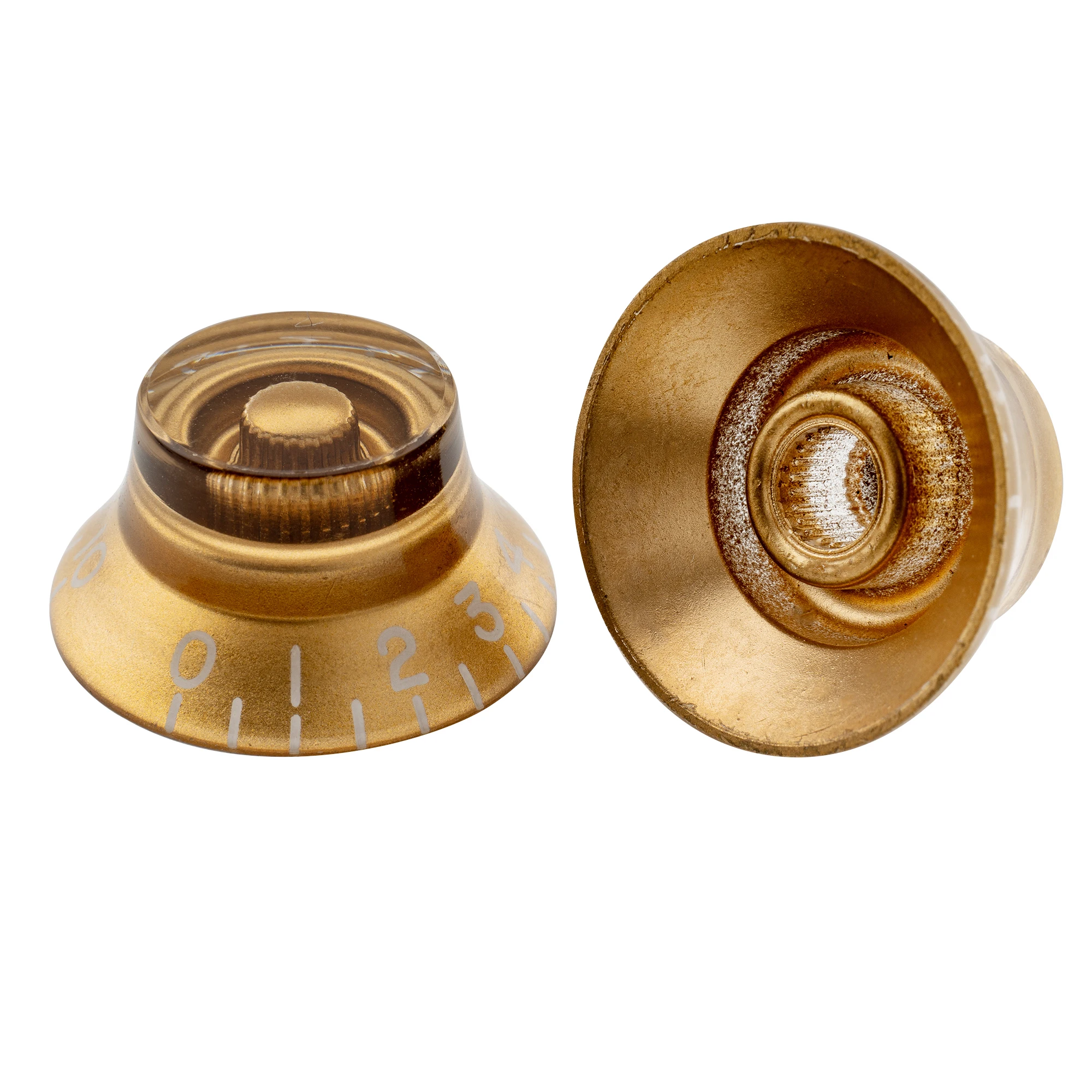 Musiclily Pro Inch Size Fine 24-Spline Top Hat Bell Knobs Tone Volume Control Knobs für USA LP SG E-Gitarre (4er-Set) – Detail 31