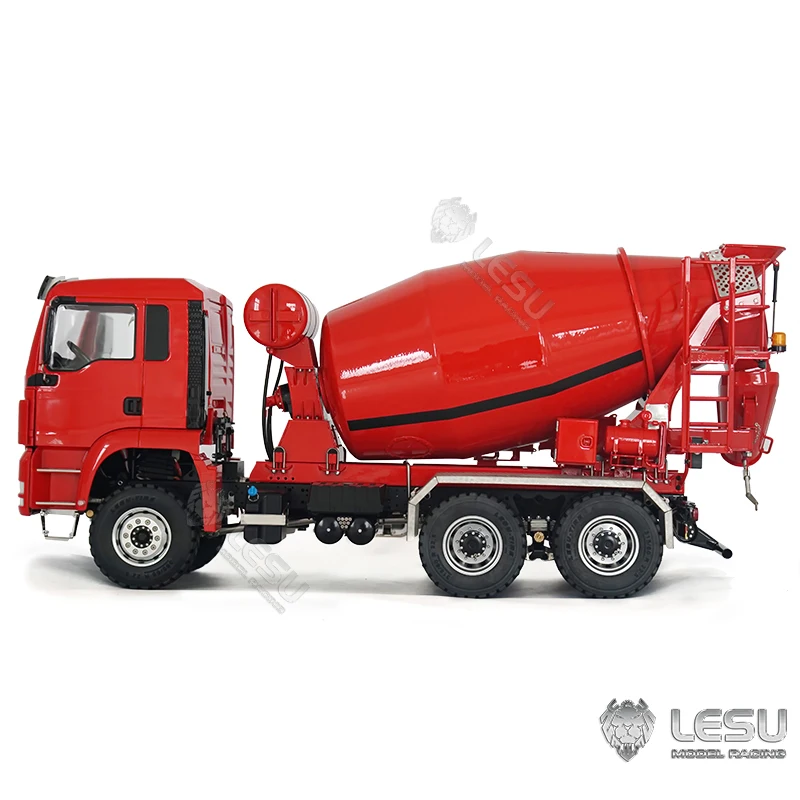 LESU 6X6 Metal RC Mixer Truck 1/14 for Man Radio Agitating Lorry Concrete Car Truck-Mounted Mixer Sound Light Vehicles Th20595 4