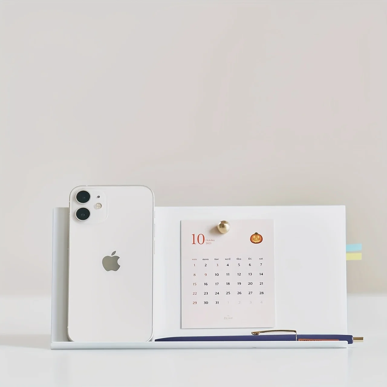Portable Freestanding White Display Board with Integrated Message Board and Pen Holder