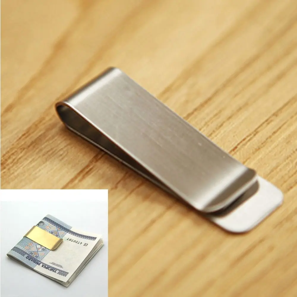

Design Fashion Silver Metal Clamp 2 Colors Money Metal Holder Gold Color Cash Clamp Money Clip Credit Card ID Clips Wallet