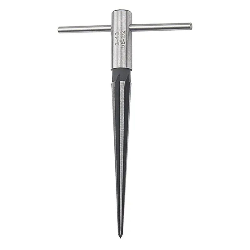 ABKJ-2Pcs1/8In-1/2In3-13Mm&5Mm-16Mm 브리지 핀홀 핸드헬드 리머 T-테이퍼 6 슬롯 챔퍼 리밍 목공 절삭 공구