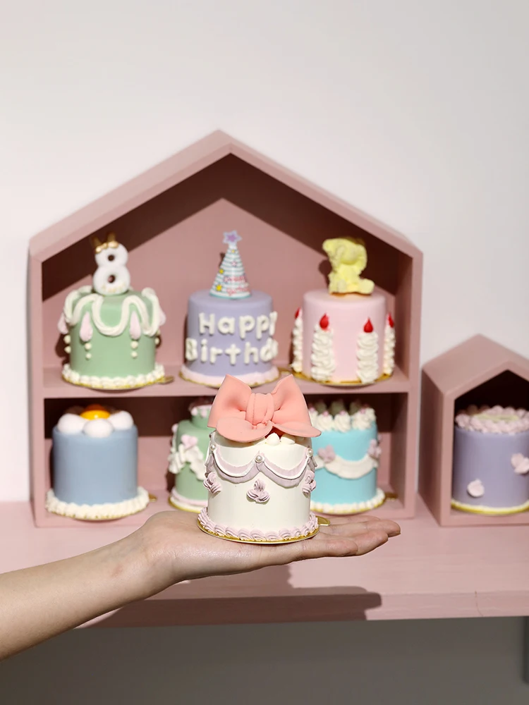 Photography Props Fake Afternoon Tea Mini Simulation Cake for Wedding Party Decoration Cute Wind Props Decoration