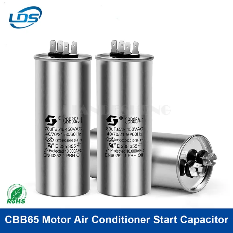 1 Pz Cbb65 Condensatore Motore Condizionatore D'Aria Compressore Condensatore Di Avviamento 450V Ac 5Uf 6Uf 15Uf 20Uf 25Uf 30Uf 35Uf 40Uf 45Uf 50Uf