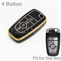 4 Button Gold Black