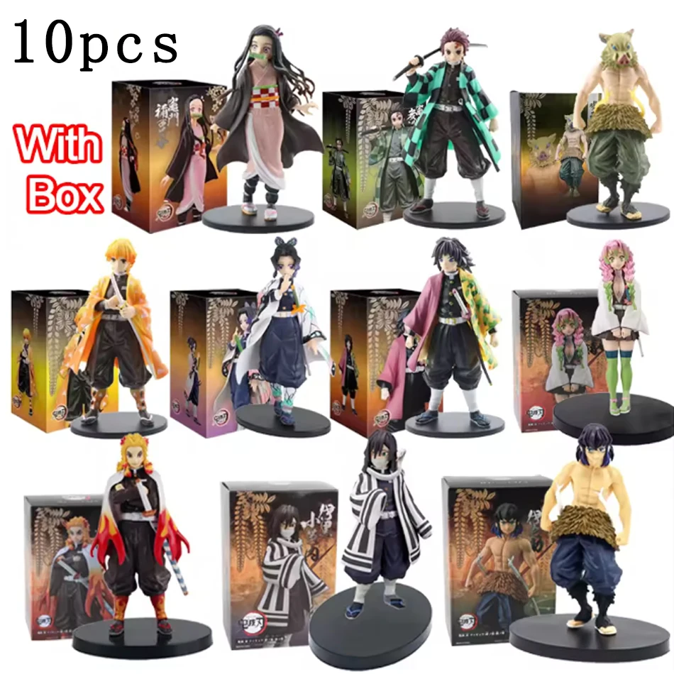 1–6 Stück Anime-Dämon Sayaer Dämonentöter: Kimetsu no Yaiba Figur Kamado Tanjiro Acchion Figur Azuma Zenitsu Nezuko Warrior PVC Modell und ys