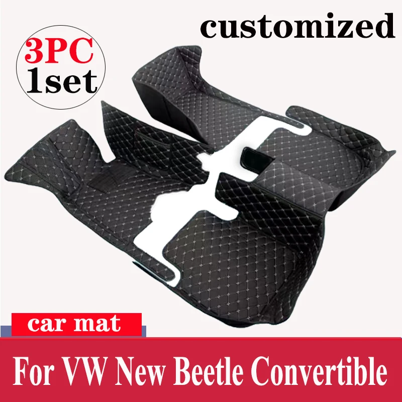 Tappetini Auto Per Vw Volkswagen New Beetle Convertible 1998 ~ 2011 Tappeto Impermeabile Tapetes Para Automovil Tappetini Auto Accessori Auto