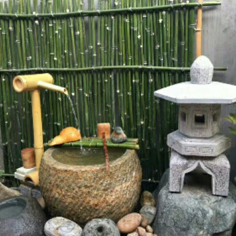 Japanese Imitation Marble Stone Lamp, Decoration Products, Courtyard Decoration, Red Clay, Lantern for Garden