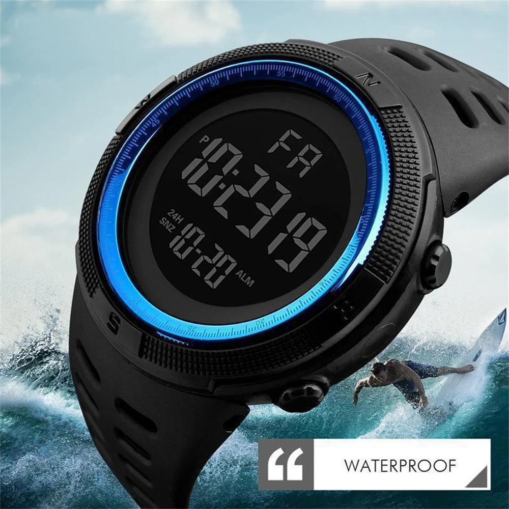 

Fashion Outdoor Sport Watch Men Multifunction LED Watches Alarm Electronic Clock Waterproof Digital Chrono Watch reloj hombre