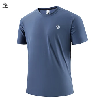 SBWL 2025 Summer men's new outdoor running fitness quick dry sports T-shirt high quality light casual short sleeve Gym Tops 1