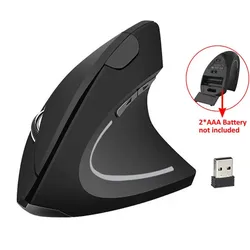 Ergonomic Vertical Wireless Gaming Mouse (Black)