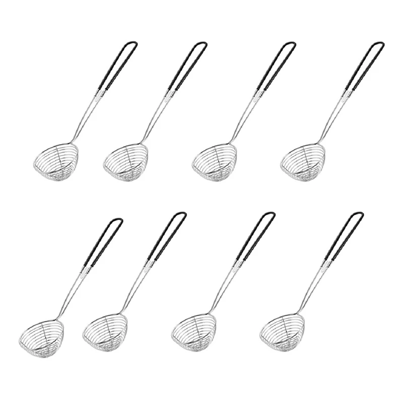 8Pcs Hot Pot Strainer Scoops, Stainless Steel Hot Pot Strainer Spoons 2