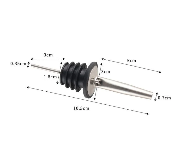 Liquor Pourer for The Bartender 1Pcs Cork Spout Stainless Steel Wine Bottle Stopper Wine Corks Cocktail Bar Accessorie Tools