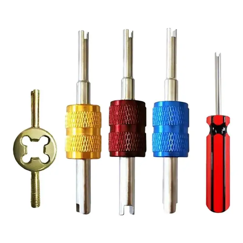 

Valve Stem Removal Tool Bicycle Tire Nozzle Wrench Multifunctional Double-head Portable Disassembly Spanner Bike Accessories