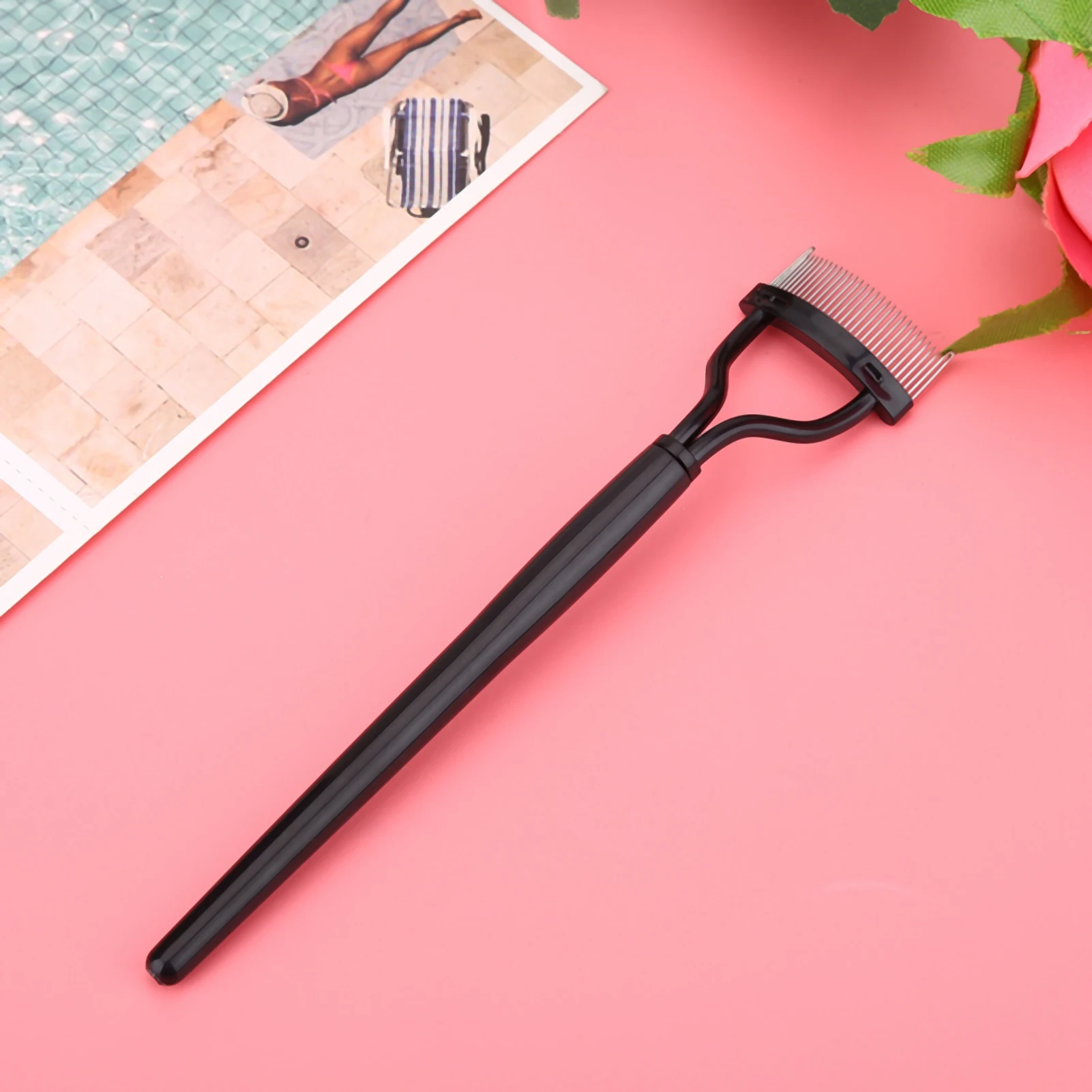 Beauty Eyebrow Brush Eyebrow Comb Eyelash Comb Steel Needle Mascara Eyebrow Brush Makeup Cosmetic Beauty Tools Eyelash Brush 4