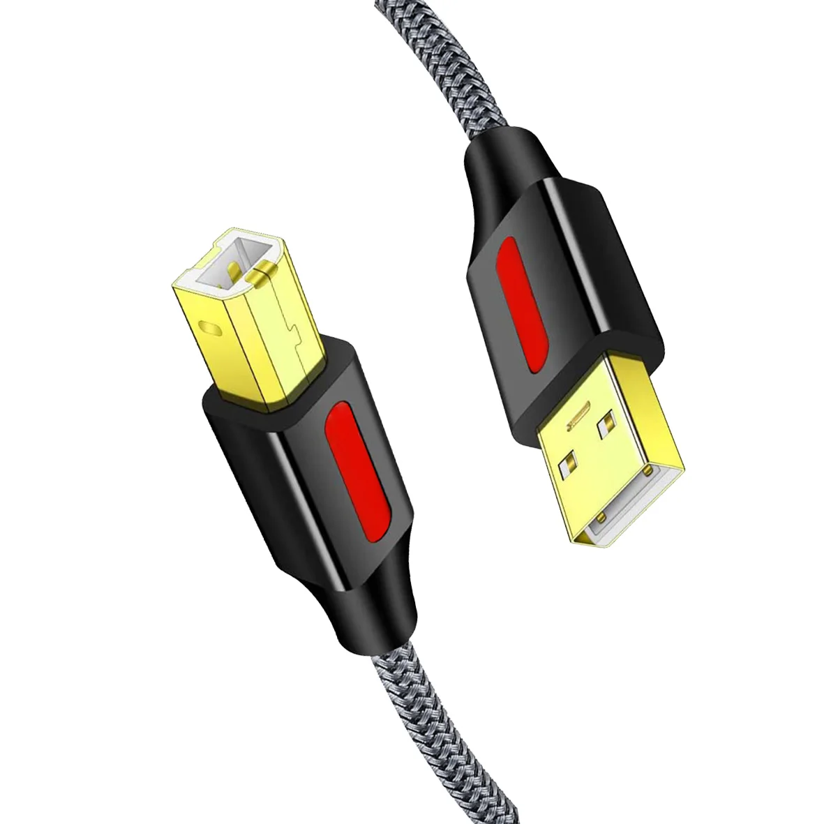 1/2/3/5/8/10m USB 프린터 코드 2.0 유형 A 남성-B 남성 케이블 스캐너 코드 HP,Canon,Dell,Epson,More와 호환되는 고속