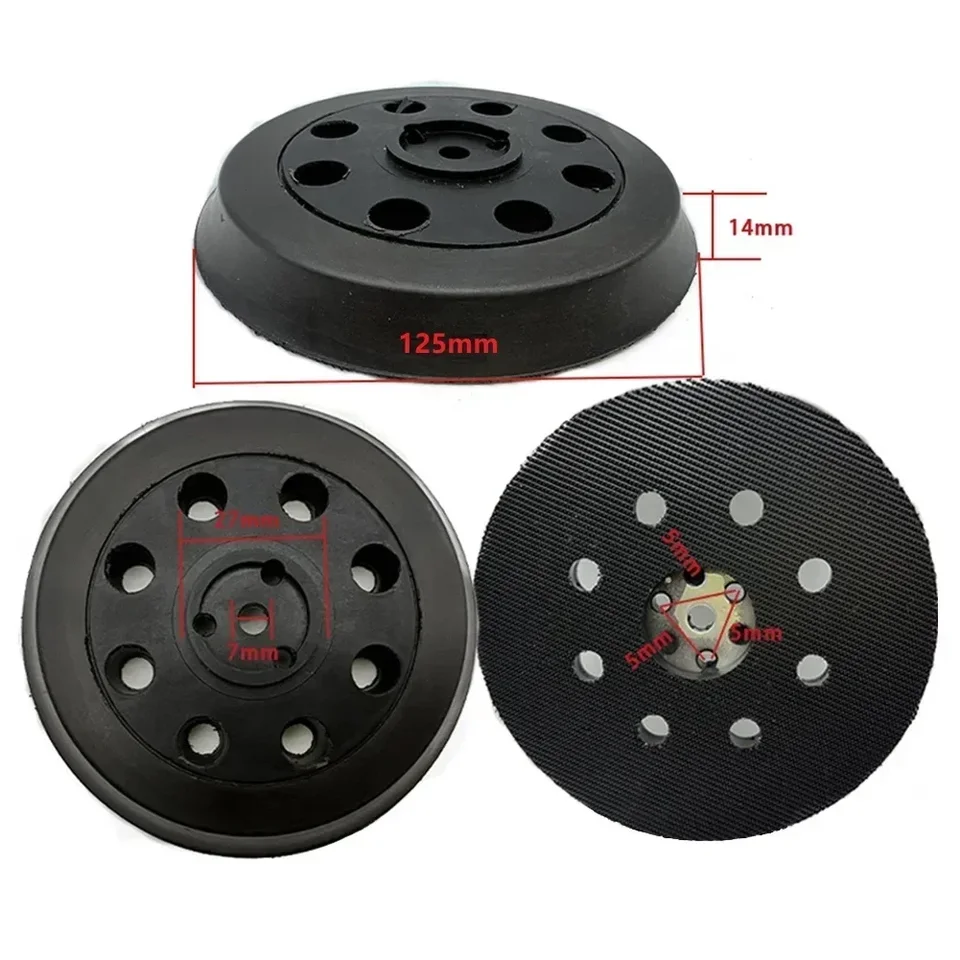 Disco abrasivo in velcro da 125 mm per levigatrice orbitale Bosch PEX 270 A/AE, 8 fori; 2608601159