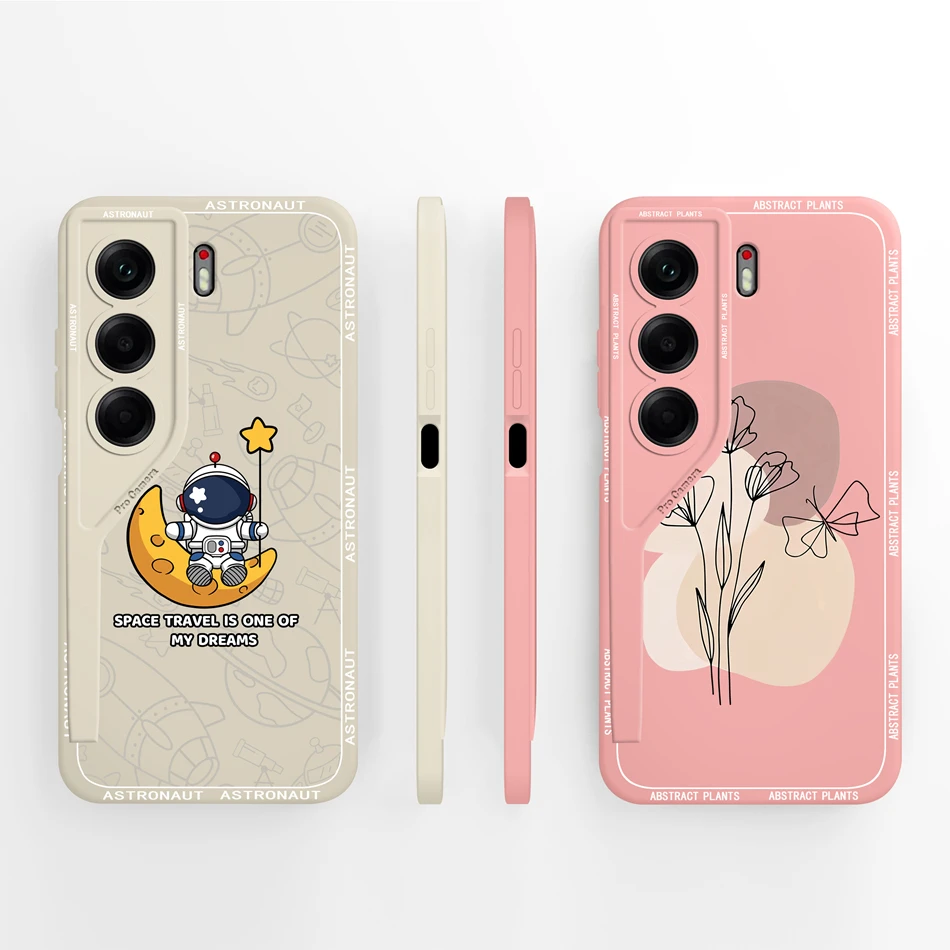 Artistic Style Full Coverage Soft Liquid Silicone Phone Case Protector
