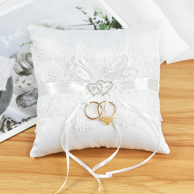 Buy ATAILOVE Wedding Ring Pillow, Lace Pearl Ivory Ring Bearer Cushion for  Wedding Party Online at Low Prices in India - Amazon.in