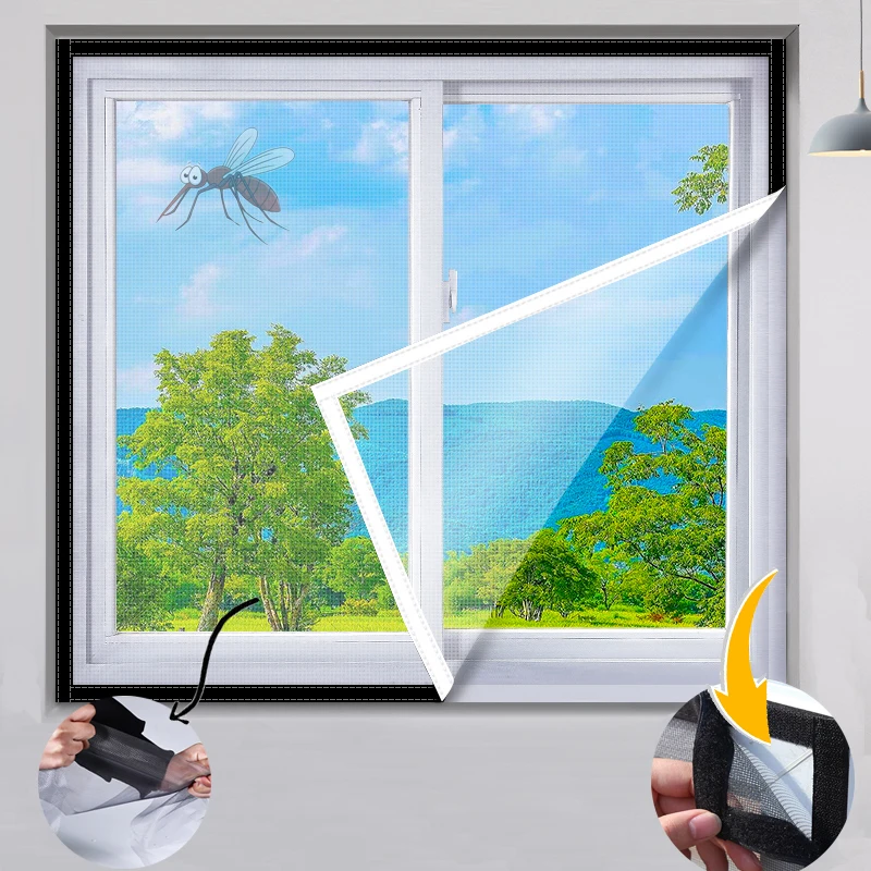 

Summer Mosquito Net for Window Strong Self-adhesive for Kitchen Bedroom Closure Mosquito Net Window Screen Keep Bugs Out of Room